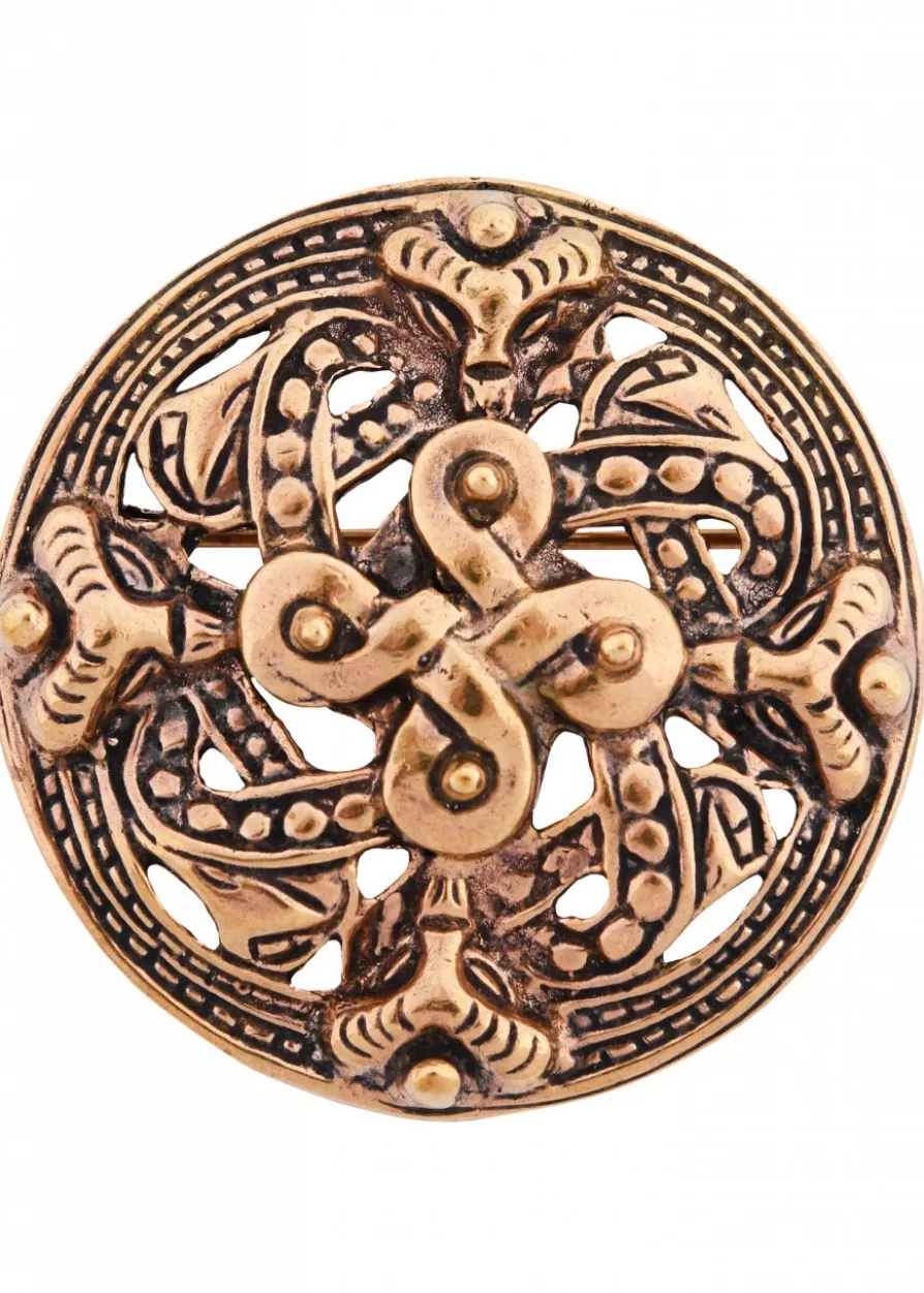 Wikinger Fibel Vier Elemente aus Bronze