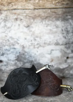Wikinger-Haarspange Oseberg aus Leder mit Nadel