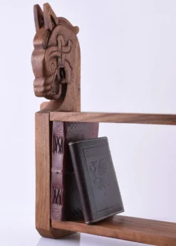 Wikinger Holzregal Drachenkopf