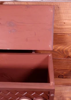Wikinger Holztruhe mit Midgardschlangen-Motiv Nr. 1, mit Mängeln