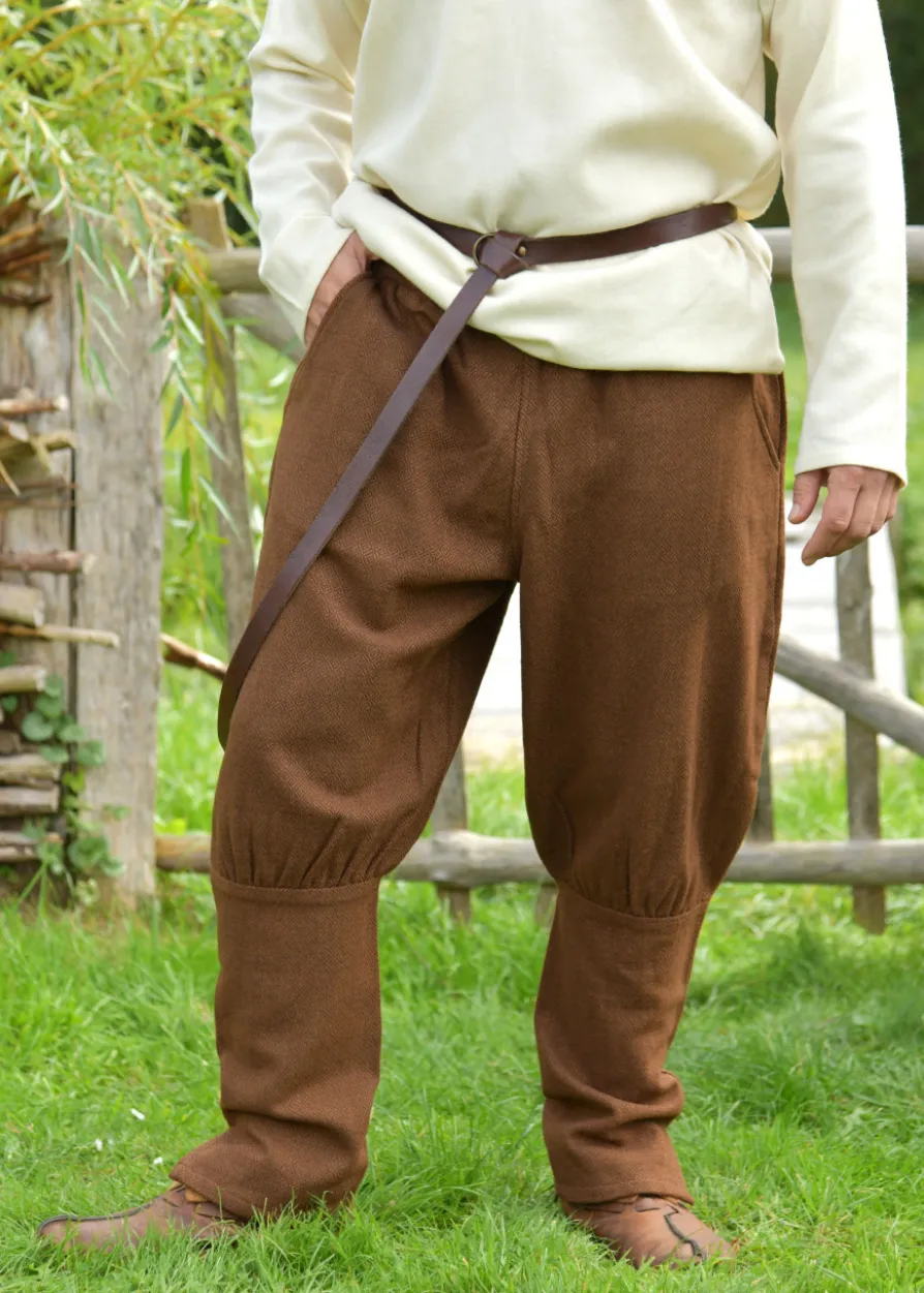 Wikinger Hose Helmer, Diamantköper, Wolle, braun