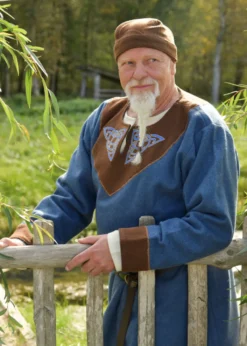 Wikinger Kappe Leif, Diamantköper, Wolle, braun
