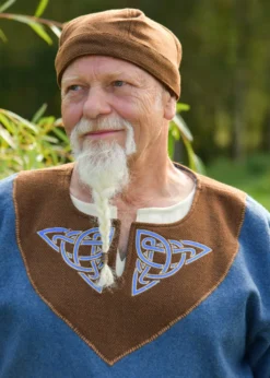 Wikinger Kappe Leif, Diamantköper, Wolle, braun