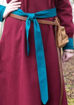 Wikinger Kleid Jona, weinrot/petrol