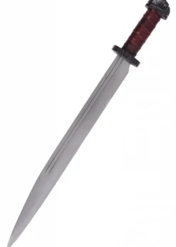 Wikinger-Langsax mit Ledergriff