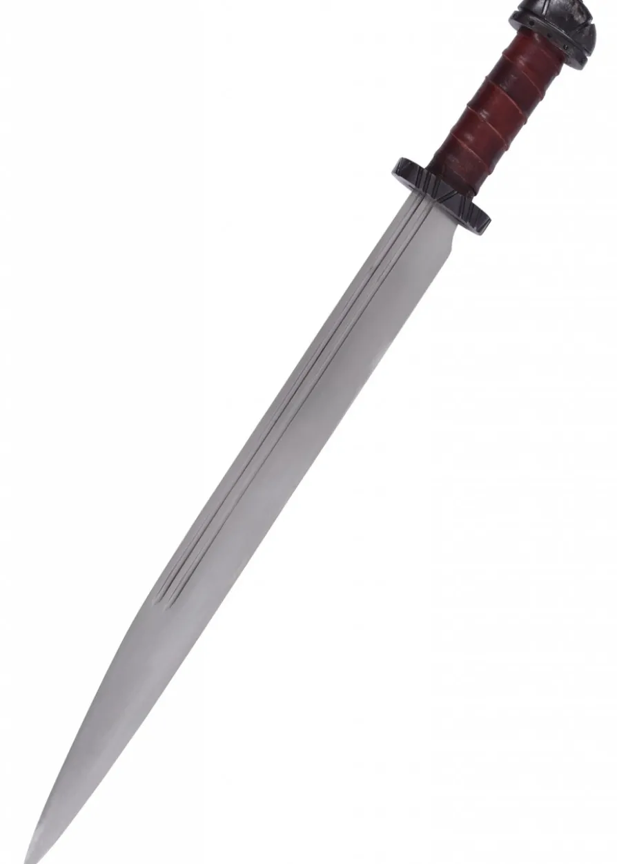 Wikinger-Langsax mit Ledergriff