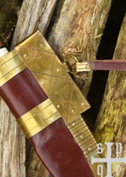 Wikinger-Messer aus Damaststahl mit Holz-/Knochengriff