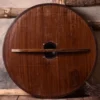 Wikinger Rundschild, aus Holz, mit Greiftier-Bemalung