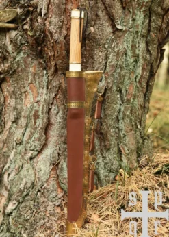 Wikinger-Sax aus Karbonstahl mit Holz-/Knochengriff