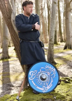 Wikingerschild mit Fenrir-Motiv, handbemalt, 61 cm