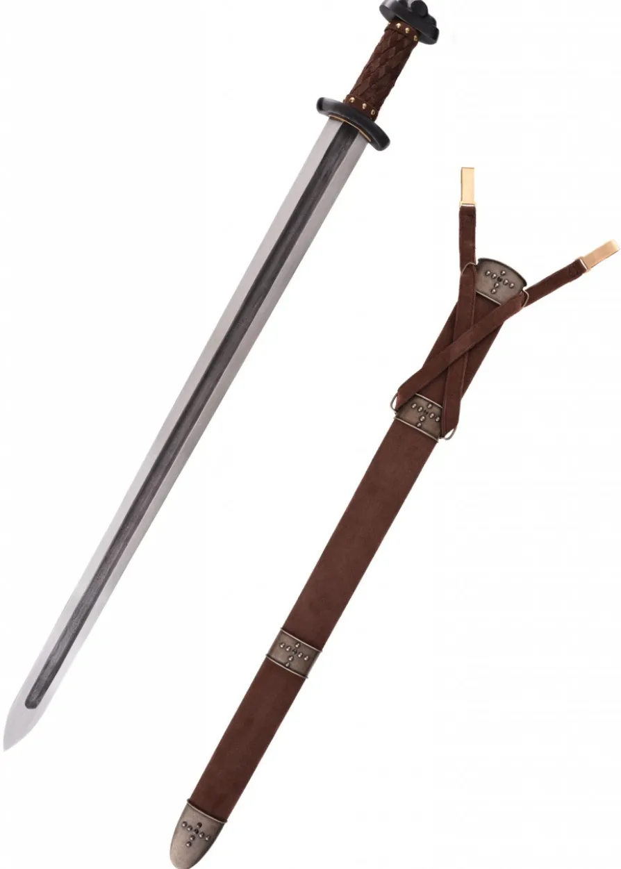 Wikinger-Schwert Godfred mit Damaststahlklinge