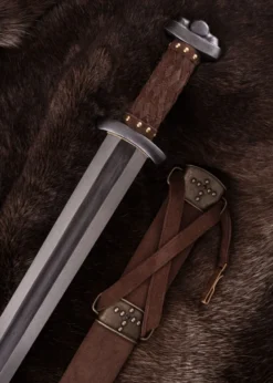 Wikinger-Schwert Godfred mit Damaststahlklinge