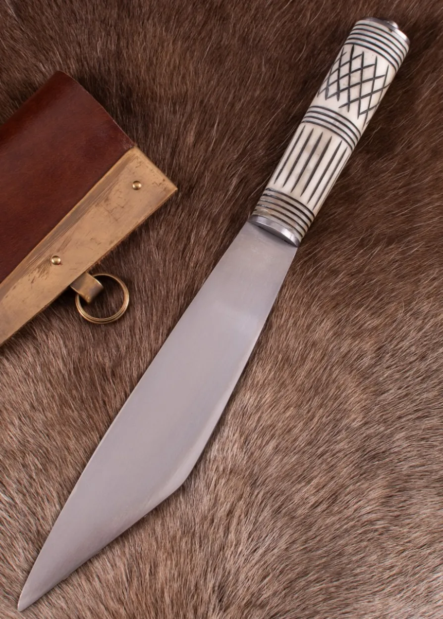 Wikinger Skramasax, Saxmesser mit Knochengriff