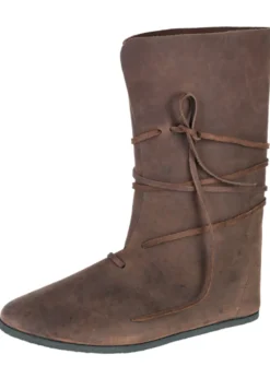 Wikinger Stiefel mit Schnürung, braun