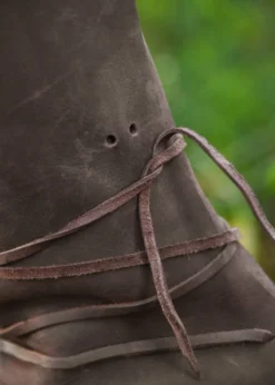 Wikinger Stiefel mit Schnürung, braun