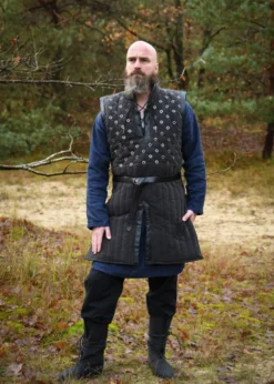 Wikinger Stiefel mit Schnürung, schwarz