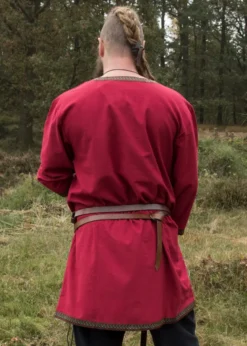 Wikinger Tunika aus Baumwolle, dunkelrot