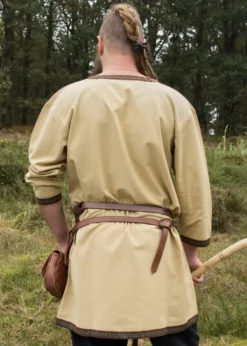Wikinger Tunika aus Baumwolle, beige