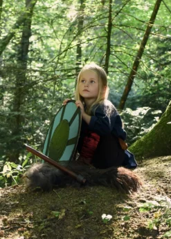Wikinger Wadenwickel für Kinder, Fischgrätmuster, versch. Farben