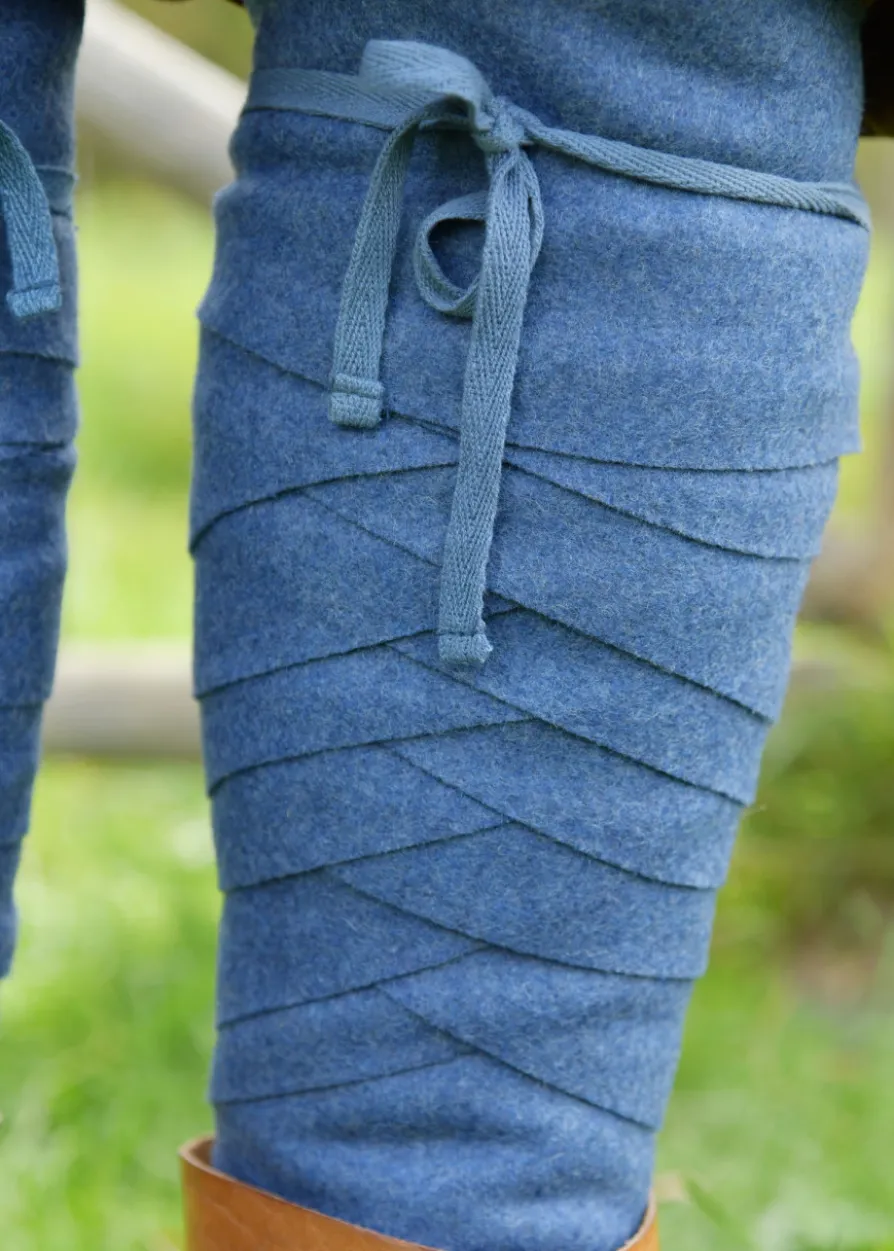 Wikinger Wollwadenwickel Ando, Beinwickel, blau