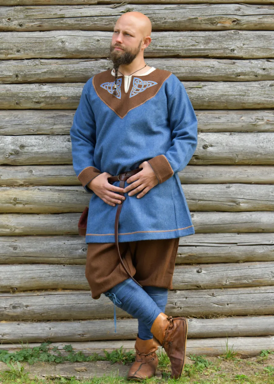 Wikinger Wollwadenwickel Ando, Beinwickel, blau