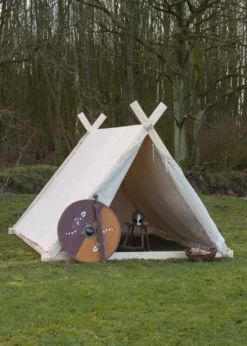 Wikingerzelt, 2 x 2.3 x 1.8 m, 350 gsm, naturfarben