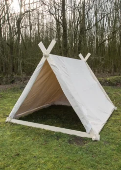 Wikingerzelt, 2 x 2.3 x 1.8 m, 350 gsm, naturfarben
