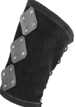 Wildleder Armschützer Vares, schwarz, Paar