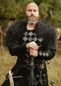 Wildleder Armschützer Vares, schwarz, Paar