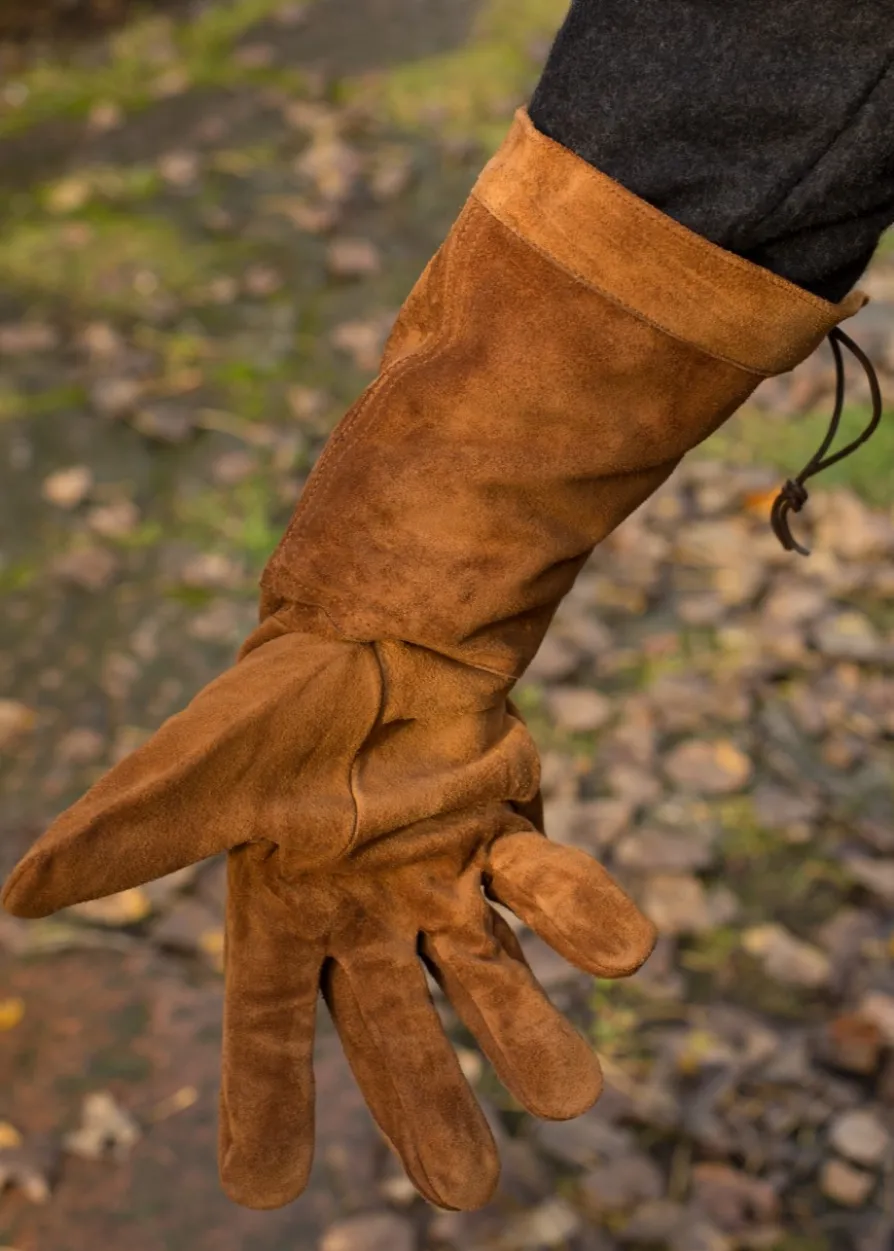 Wildleder-Handschuhe, braun