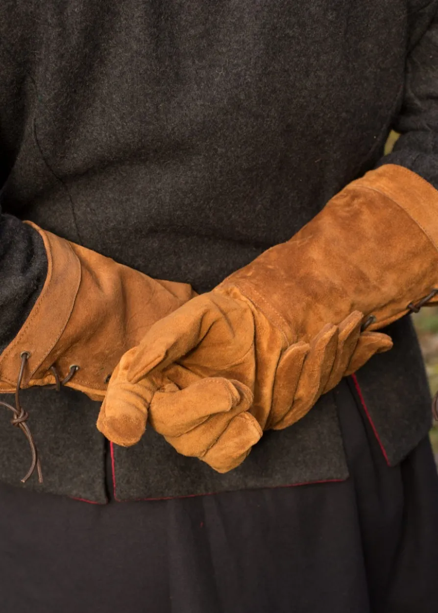 Wildleder-Handschuhe, braun