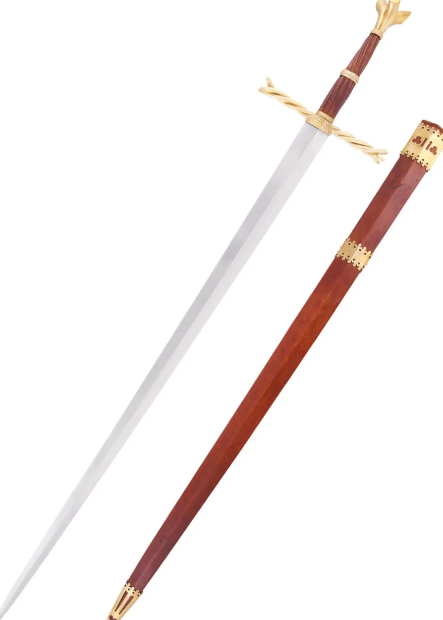 'Writhen Hilt'-Schwert mit gewundenem Griff u. Scheide (Royal Armouries), 15. Jh