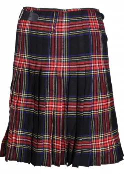 8 Yard Kilt, Schottenrock, Black Stewart Tartan