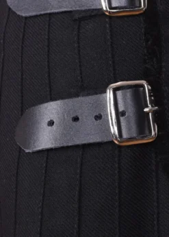 8 Yard Kilt, Schottenrock, schwarz (uni)