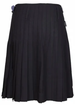 8 Yard Kilt, Schottenrock, schwarz (uni)